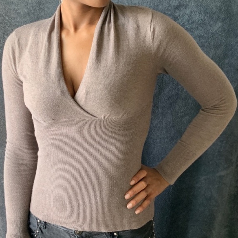 Brown Long Sleeved Soft Blouse